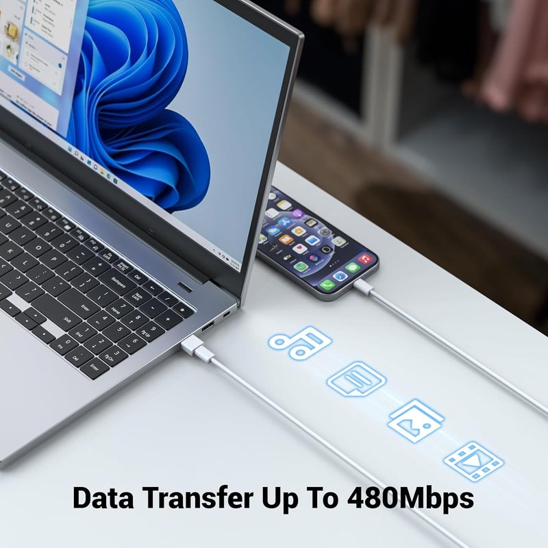 Pastall 5 حزمة محول USB إلى USBC، محول usbc إلى USB لشاحن iPhone 16/15، iPhone 16/15/14/13/12 Pro Max Plus، iPad 9/10 Air 5 Mini 6، سيارة، Samsung S24 S23 S22 Plus Ultra وغيرها. - Image 5